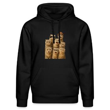 Schottische Faltohr - Stanley/Stella Unisex Bio-Hoodie DRUMMER  - Schwarz - Vorne - Marisol (170cm) & Nik (191cm)