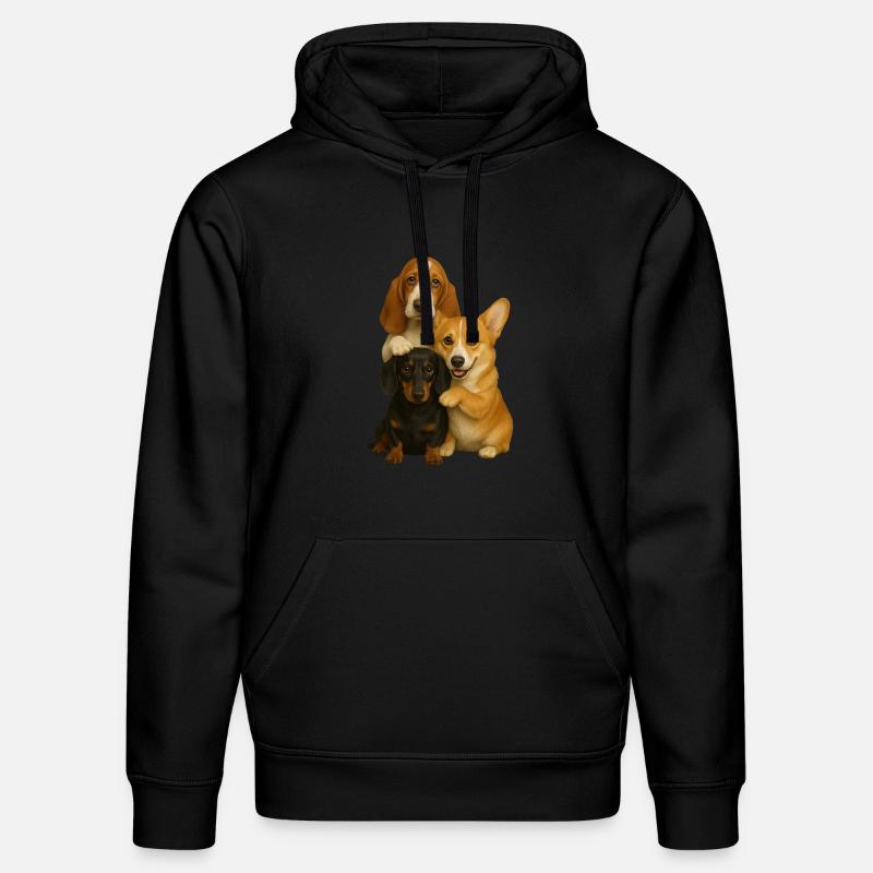 Chien Chiens Chiens mignons - Sweat à capuche bio DRUMMER Stanley/Stella Unisexe - noir