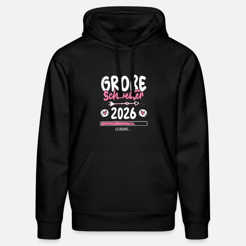 Große Schwester 2026 Loading - Stanley/Stella Unisex Bio-Hoodie DRUMMER  - Schwarz