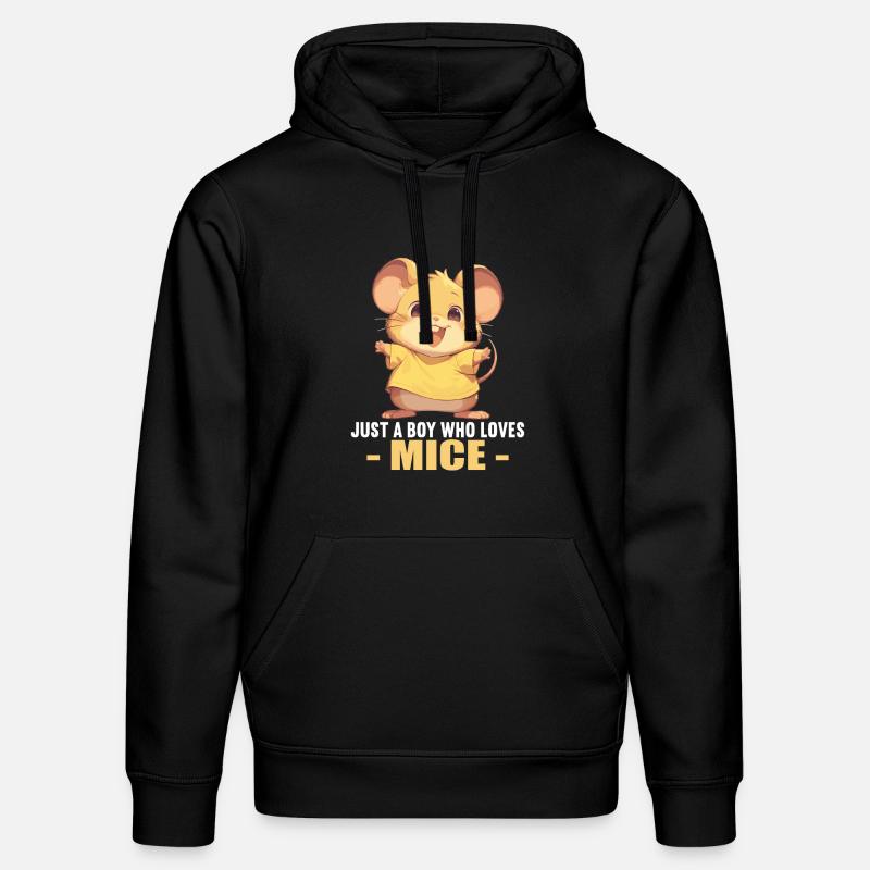 Mäuse Maus - Stanley/Stella Unisex Bio-Hoodie DRUMMER  - Schwarz