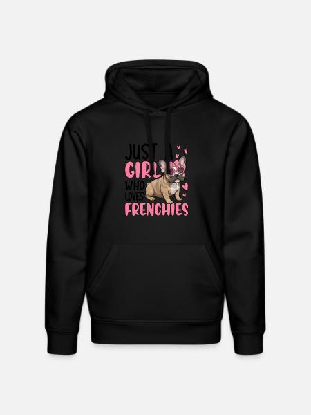 Bare en pige, der elsker franskmænd - Stanley/Stella DRUMMER økologisk unisex-hoodie - sort