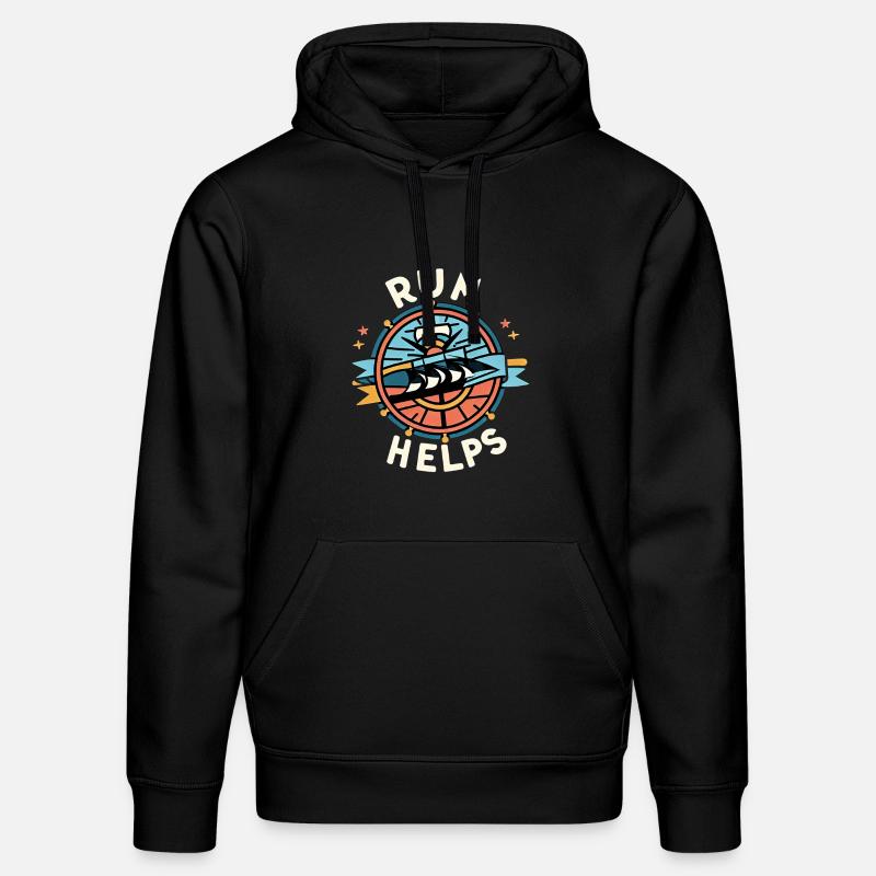 Rum Helps 6 - Stanley/Stella Unisex Bio-Hoodie DRUMMER  - Schwarz