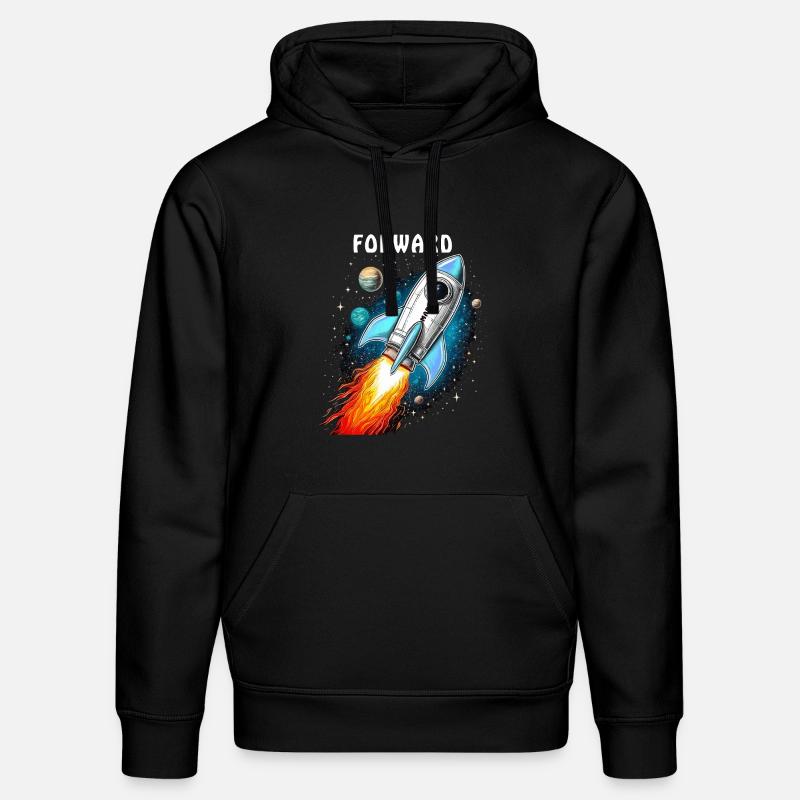 FUSÉE MARS EN AVANT - Sweat à capuche bio DRUMMER Stanley/Stella Unisexe - noir