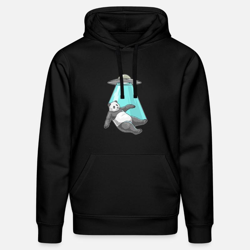 Vaisseau spatial Panda - Sweat à capuche bio DRUMMER Stanley/Stella Unisexe - noir