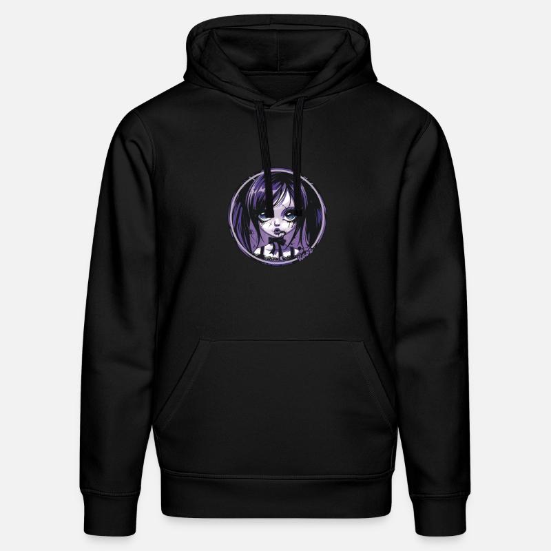 Gothic Chibi Mädchen – Dunkle Ästhetik - Stanley/Stella Unisex Bio-Hoodie DRUMMER  - Schwarz