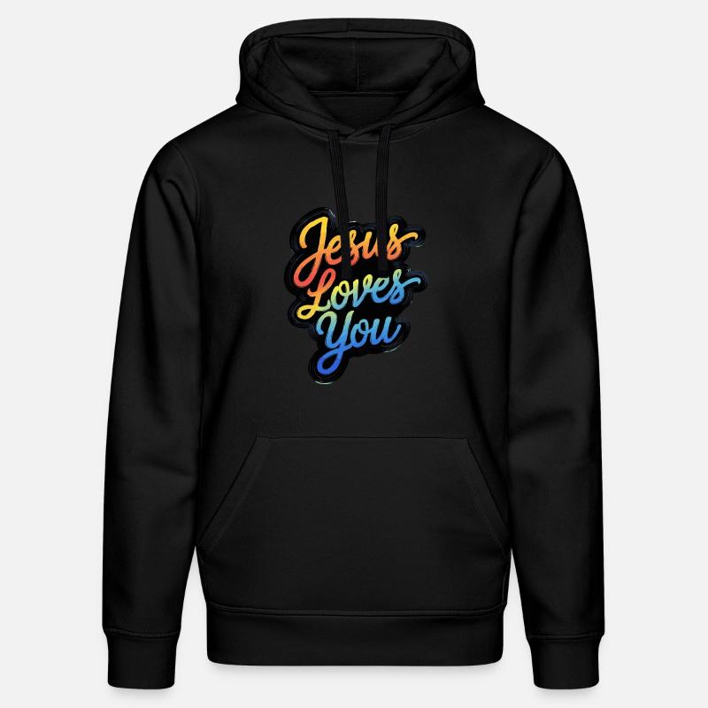 Jésus vous aime ! - Sweat à capuche bio DRUMMER Stanley/Stella Unisexe - noir