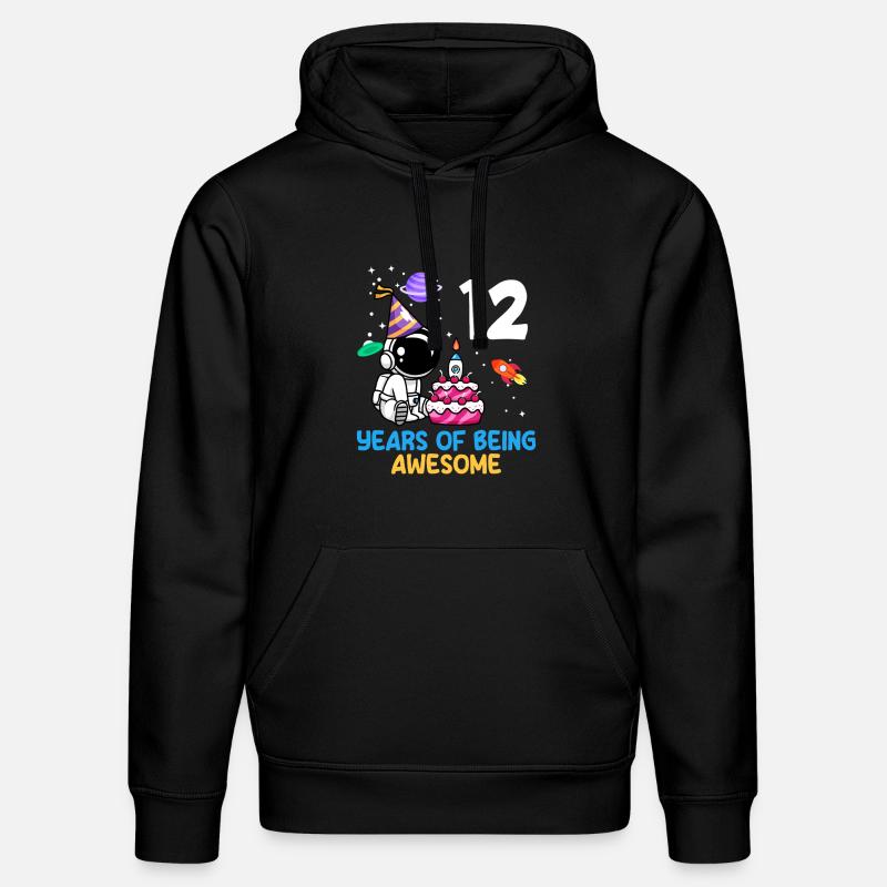12 ans d’anniversaire d’astronaute unique - Sweat à capuche bio DRUMMER Stanley/Stella Unisexe - noir