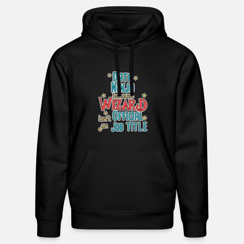 Data Ninja Wizard - Stanley/Stella Unisex Bio-Hoodie DRUMMER  - Schwarz