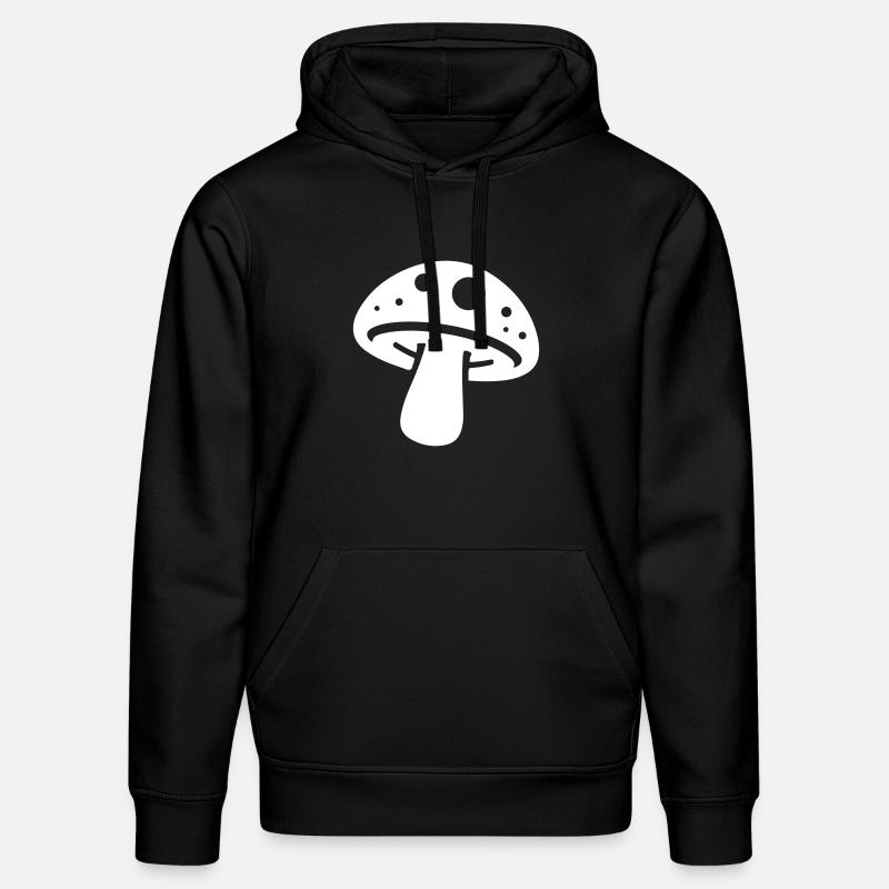 Icône de champignon - Sweat à capuche bio DRUMMER Stanley/Stella Unisexe - noir