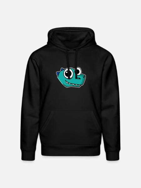 Dino Dinosaur Head - Stanley/Stella DRUMMER Unisex Organic Hoodie - black