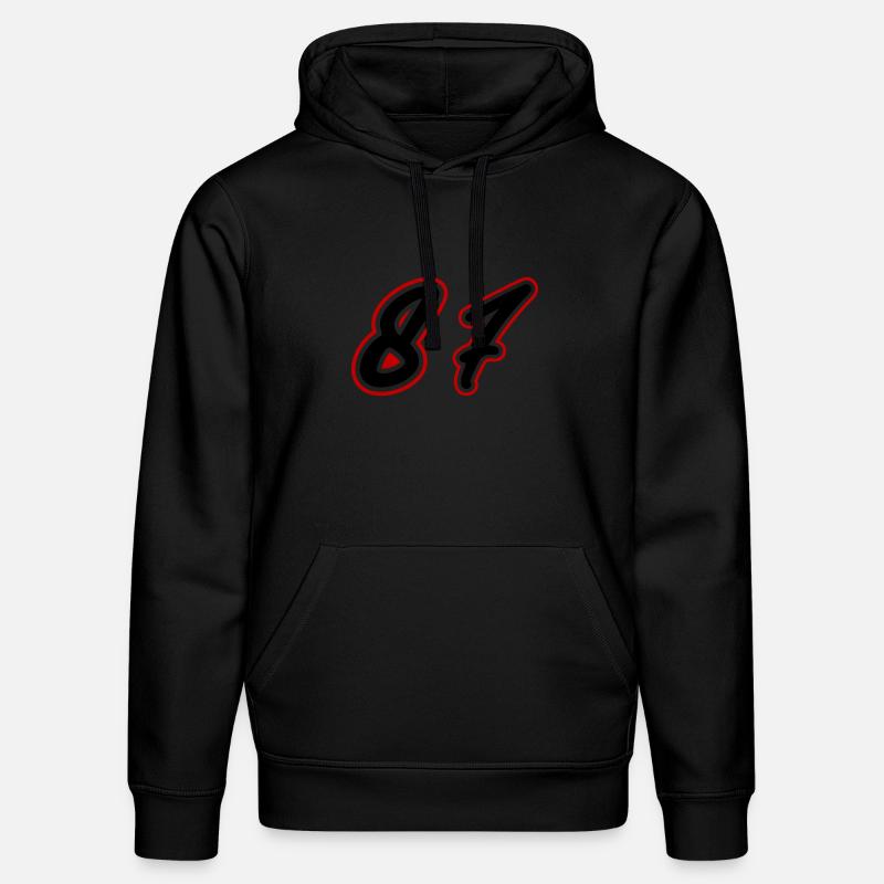 87 Symbole numérique - Sweat à capuche bio DRUMMER Stanley/Stella Unisexe - noir