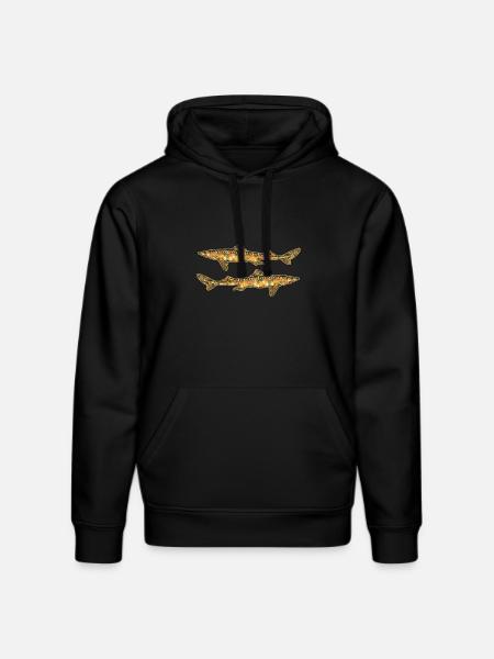 Dogfish Geometric - Stanley/Stella DRUMMER Unisex Organic Hoodie - black