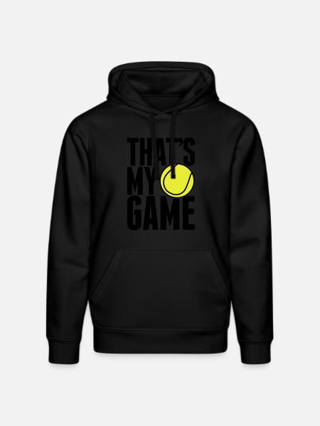 tennis - that's my game - Stanley/Stella DRUMMER Unisex Organic Hoodie - black