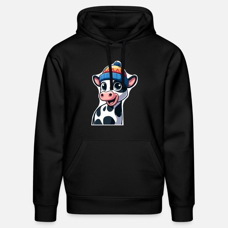 Veau avec bonnet - Sweat à capuche bio DRUMMER Stanley/Stella Unisexe - noir