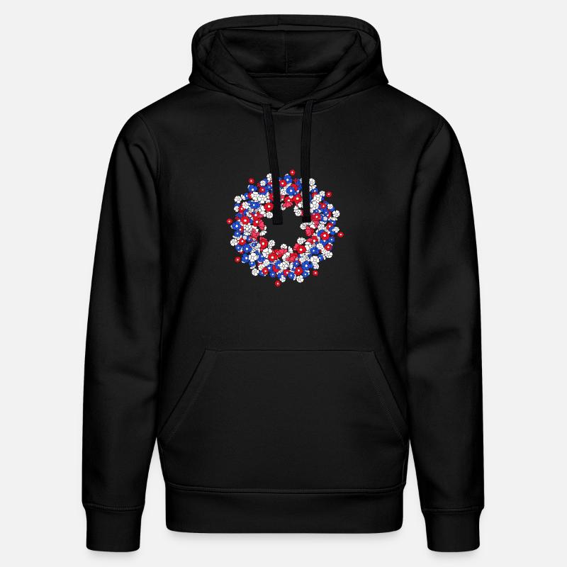fleur fleurs fleurs fleurs couronne - Sweat à capuche bio DRUMMER Stanley/Stella Unisexe - noir