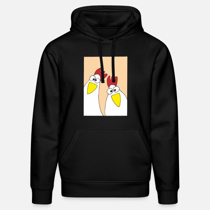 Les poules gloussent - Sweat à capuche bio DRUMMER Stanley/Stella Unisexe - noir