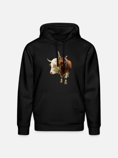 cow beef cow cow animal animal - Stanley/Stella DRUMMER Unisex Organic Hoodie - black
