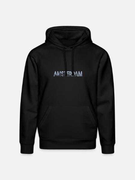 Amsterdam Skyline Silhouette – Urban Beauty - Stanley/Stella DRUMMER Unisex Organic Hoodie - black
