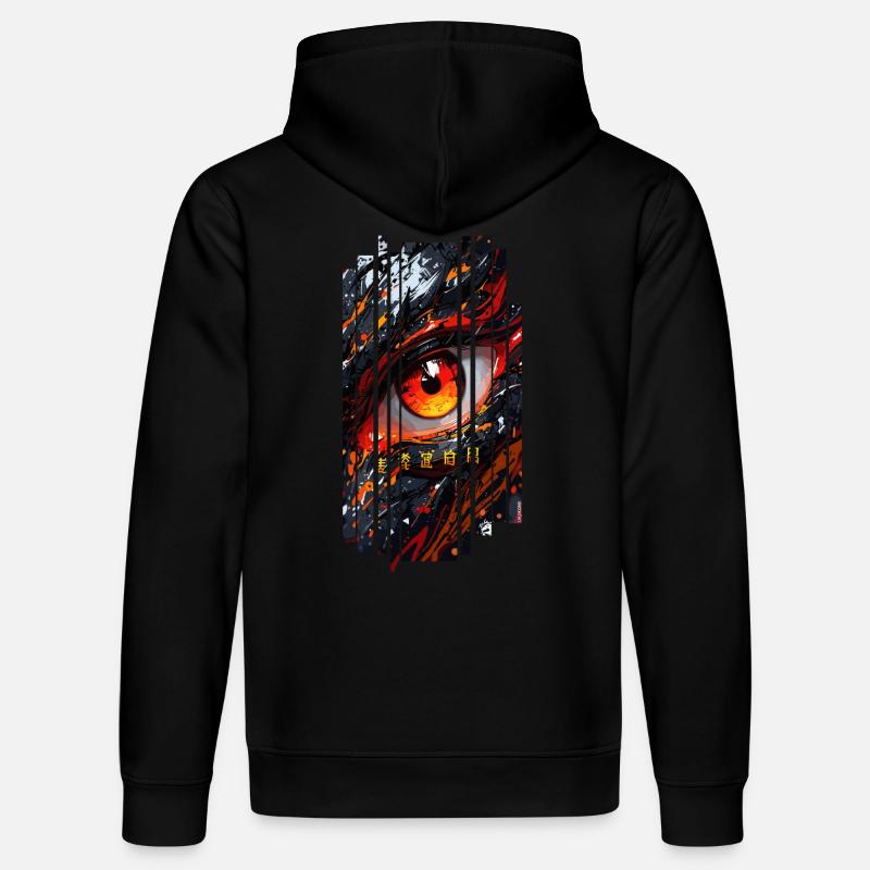 Cyborg Eyes Drachenmädchen - Stanley/Stella Unisex Bio-Hoodie DRUMMER  - Schwarz