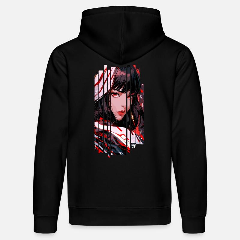 Cyborg Woman blanc kanji - Sweat à capuche bio DRUMMER Stanley/Stella Unisexe - noir