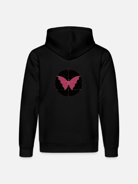Sacred Geometry Butterfly - Stanley/Stella DRUMMER Unisex Organic Hoodie - black