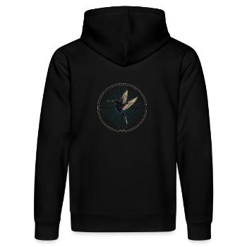 Colibri avec des étoiles - Sweat à capuche bio DRUMMER Stanley/Stella Unisexe - noir - Dos - Marisol (170cm)