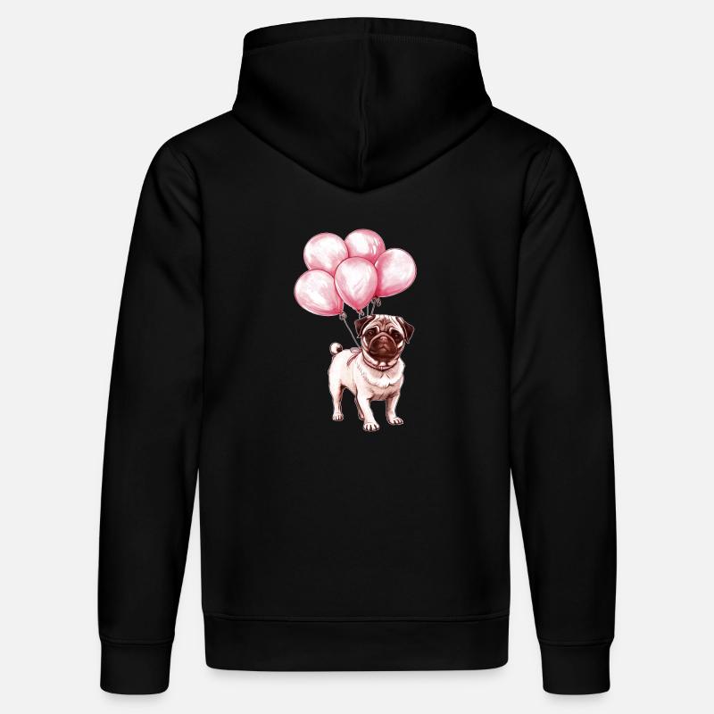 Carlin avec ballons - Sweat à capuche bio DRUMMER Stanley/Stella Unisexe - noir