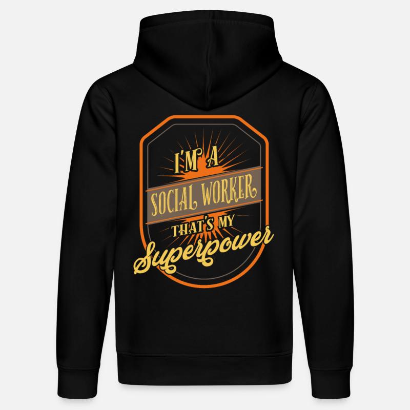 assistente sociale - Felpa con cappuccio ecologica unisex DRUMMER di Stanley/Stella - nero
