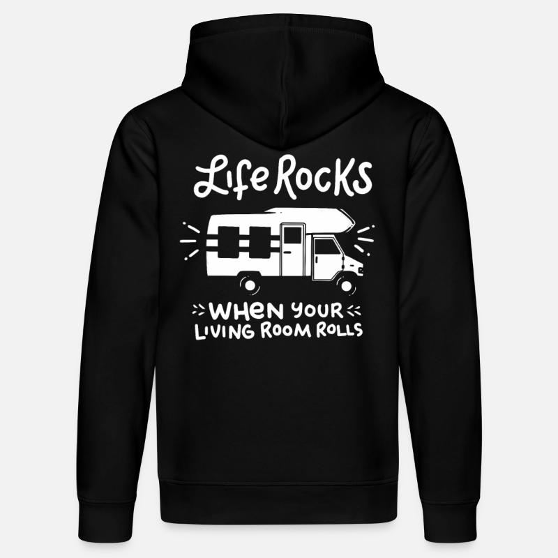 Camping - Stanley/Stella Unisex Bio-Hoodie DRUMMER  - Schwarz