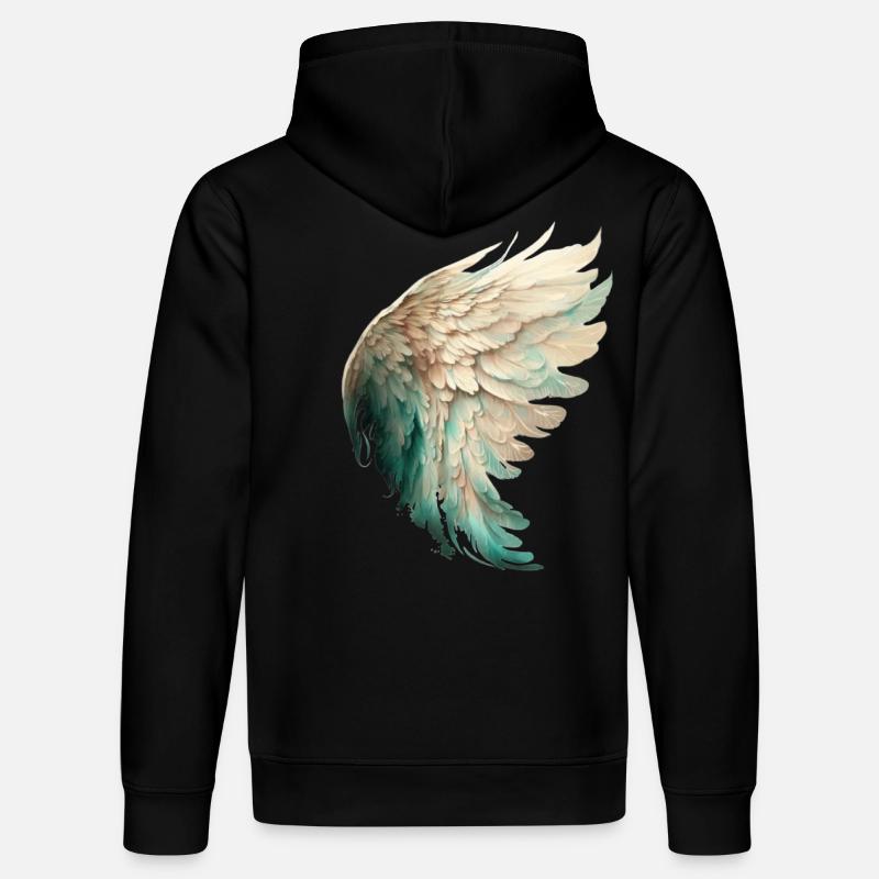 Aile d'oiseau pastel élégante - Sweat à capuche bio DRUMMER Stanley/Stella Unisexe - noir