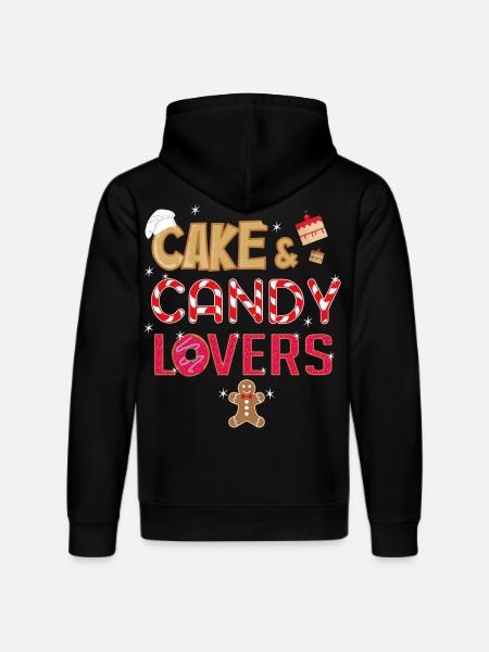 Cake & Candy Lovers T-Shirt - Stanley/Stella DRUMMER Unisex Organic Hoodie - black