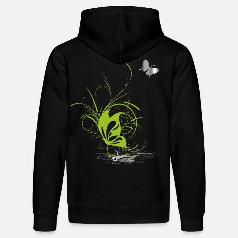 Papillon Papillon Printemps - Sweat à capuche bio DRUMMER Stanley/Stella Unisexe - noir