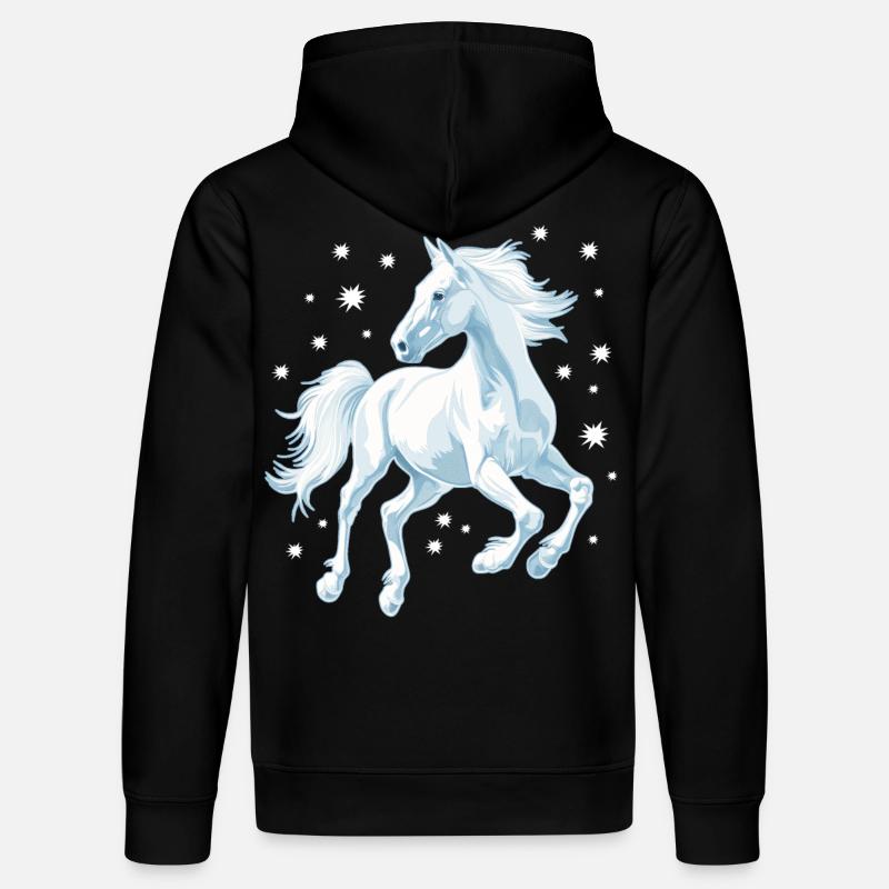 Cheval avec des étoiles - Sweat à capuche bio DRUMMER Stanley/Stella Unisexe - noir