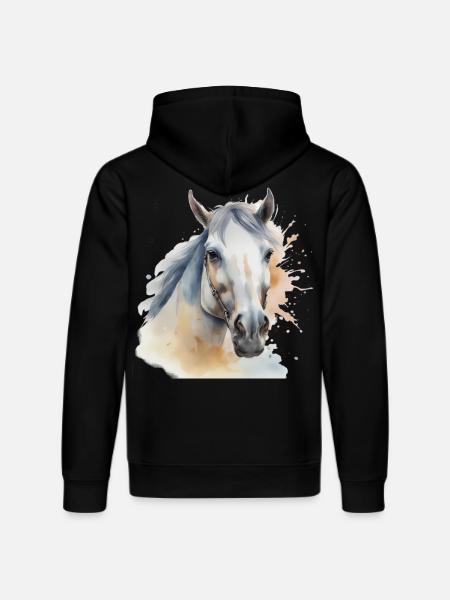Paard Hoofd Paard Paard Paard Paard Hengst - Stanley/Stella Uniseks bio-hoodie DRUMMER  - zwart