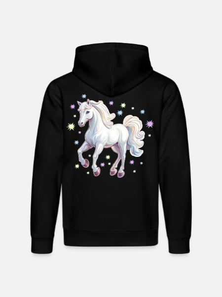 Horse with stars - Stanley/Stella DRUMMER Unisex Organic Hoodie - black
