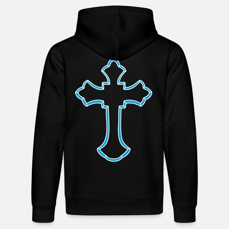Silhouette Croix Néon - Sweat à capuche bio DRUMMER Stanley/Stella Unisexe - noir