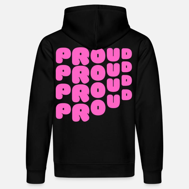 Pride / CSD / LGBTQ+ Design « PROUD » - Sweat à capuche bio DRUMMER Stanley/Stella Unisexe - noir