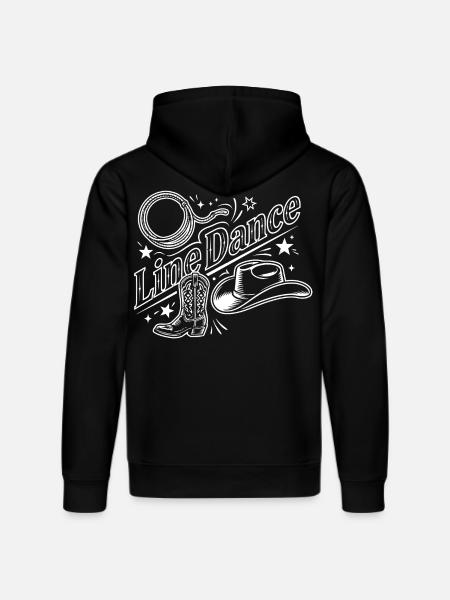 Line Dance Country Western Motif - Stanley/Stella DRUMMER Unisex Organic Hoodie - black