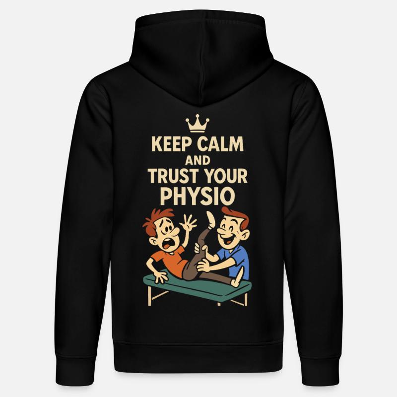 Kinésithérapeute Keep calm Trust - Sweat à capuche bio DRUMMER Stanley/Stella Unisexe - noir