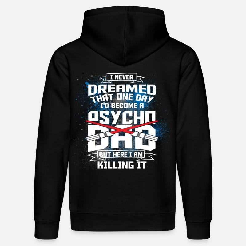 PSYCHO DARTH DAD X2X - Stanley/Stella Unisex Bio-Hoodie DRUMMER  - Schwarz