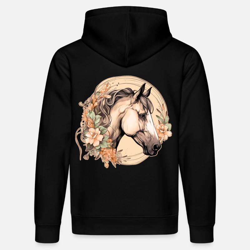 Cheval Boho - Sweat à capuche bio DRUMMER Stanley/Stella Unisexe - noir