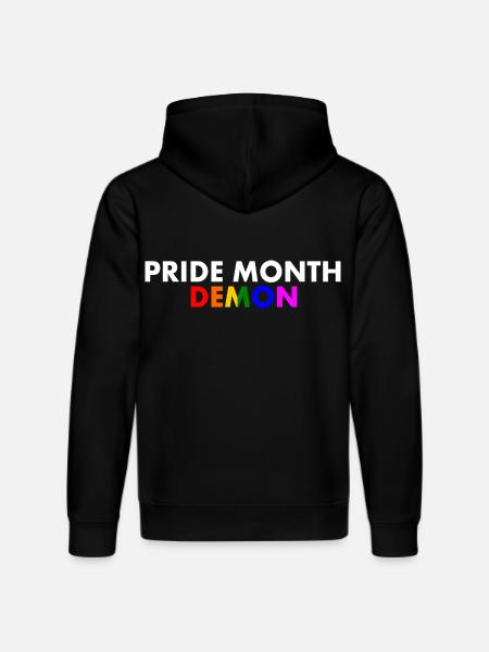 pride month demon - Sweat à capuche bio DRUMMER Stanley/Stella Unisexe - noir