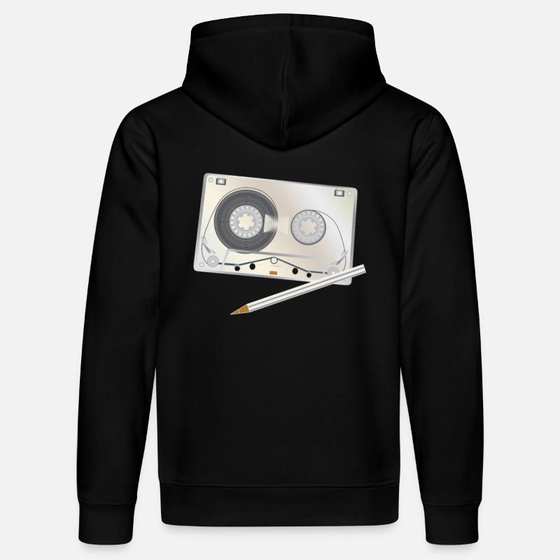 Cassette Tape Pencil Mixtape - Sweat à capuche bio DRUMMER Stanley/Stella Unisexe - noir