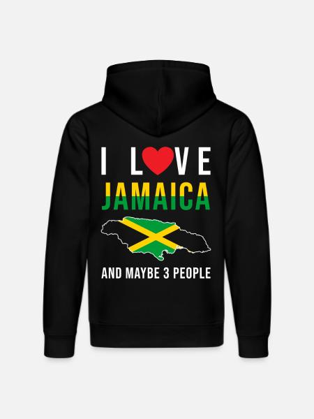 Jamaïque j'aime la Jamaïque - Sweat à capuche bio DRUMMER Stanley/Stella Unisexe - noir