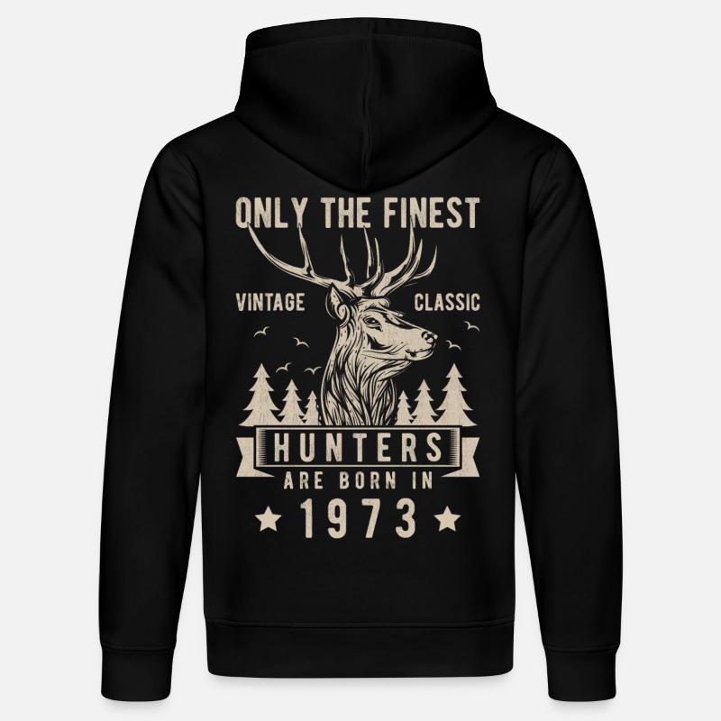 Hunter gift 1973 - Stanley/Stella DRUMMER Unisex Organic Hoodie - black