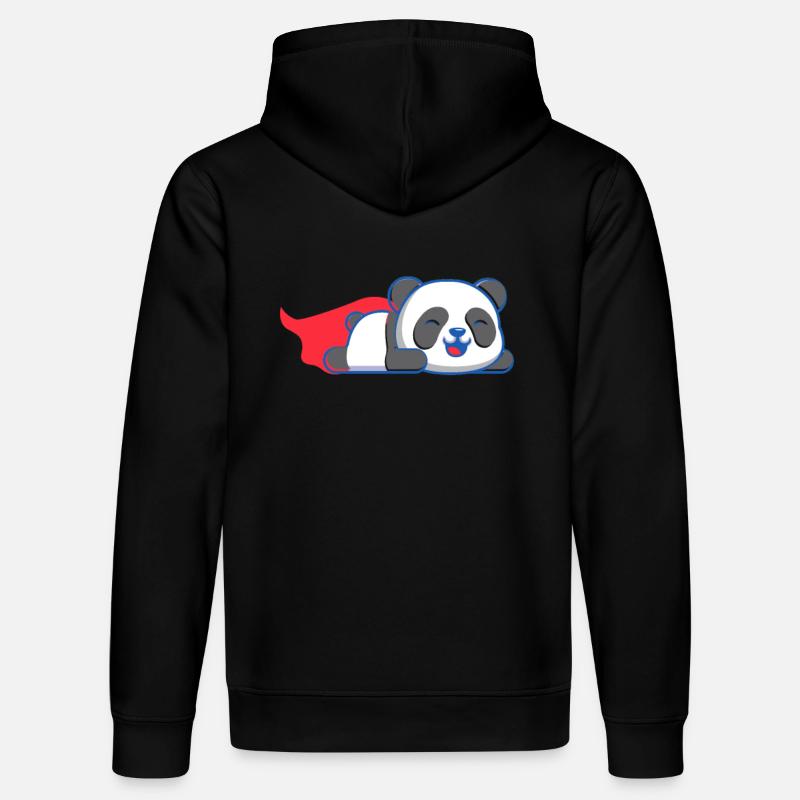 Panda Superheld - Stanley/Stella Unisex Bio-Hoodie DRUMMER  - Schwarz