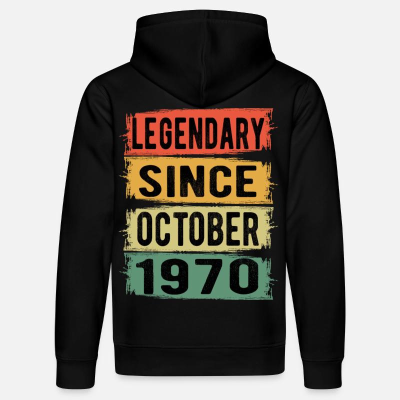 Anniversaire Rétro octobre 1970 - Sweat à capuche bio DRUMMER Stanley/Stella Unisexe - noir
