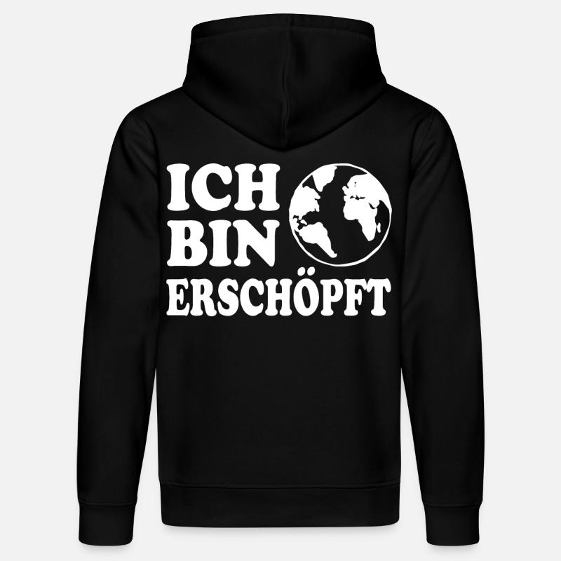 Ich bin erschöpft - Stanley/Stella Unisex Bio-Hoodie DRUMMER  - Schwarz