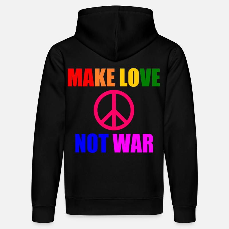 Make love not war - Stanley/Stella Unisex Bio-Hoodie DRUMMER - Schwarz