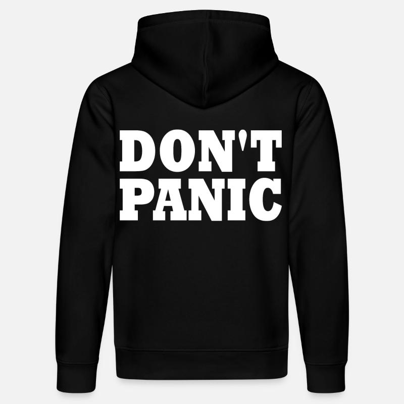 don't panic - Sweat à capuche bio DRUMMER Stanley/Stella Unisexe - noir